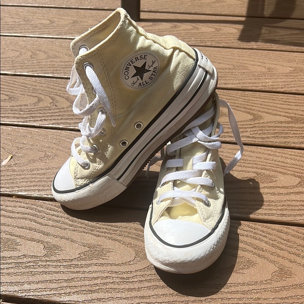 Converse Kids High-Top Sneakers - Cream, sz 1